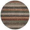 Piper Looms Chantille Stripes ACN1865 Paprika Machine Washable Area Rug Round Main Image