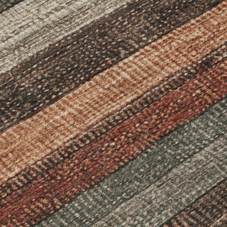 Piper Looms Chantille Stripes ACN1865 Paprika Machine Washable Area Rug Swatch Image