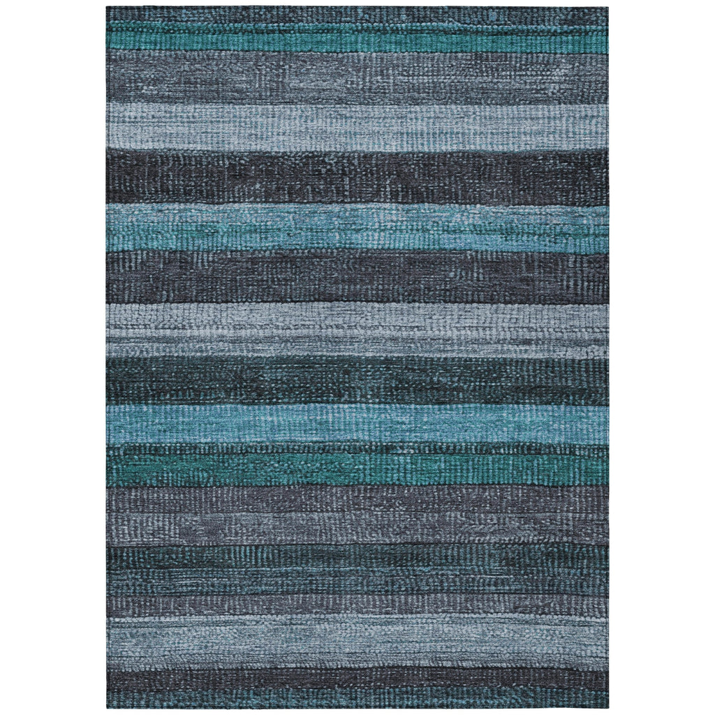 Piper Looms Chantille Stripes ACN1865 Teal Machine Washable Area Rug main image