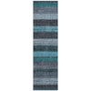 Piper Looms Chantille Stripes ACN1865 Teal Machine Washable Area Rug Runner Main Image