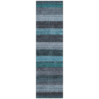Piper Looms Chantille Stripes ACN1865 Teal Machine Washable Area Rug Runner Main Image
