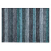 Piper Looms Chantille Stripes ACN1865 Teal Machine Washable Area Rug Scatter Main Image