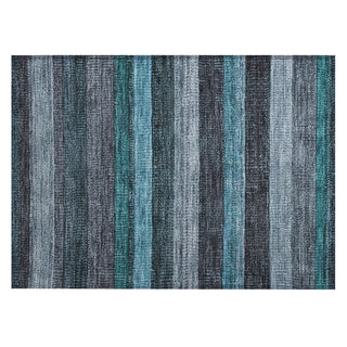 Piper Looms Chantille Stripes ACN1865 Teal Machine Washable Area Rug Scatter Main Image