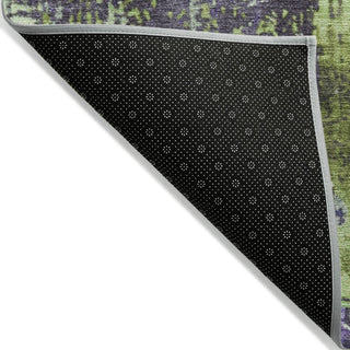 Piper Looms Chantille Abstract ACN1866 Aloe Machine Washable Area Rug Backing Image