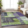 Piper Looms Chantille Abstract ACN1866 Aloe Machine Washable Area Rug Lifestyle Image Feature