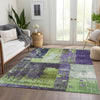 Piper Looms Chantille Abstract ACN1866 Aloe Machine Washable Area Rug Lifestyle Image Feature
