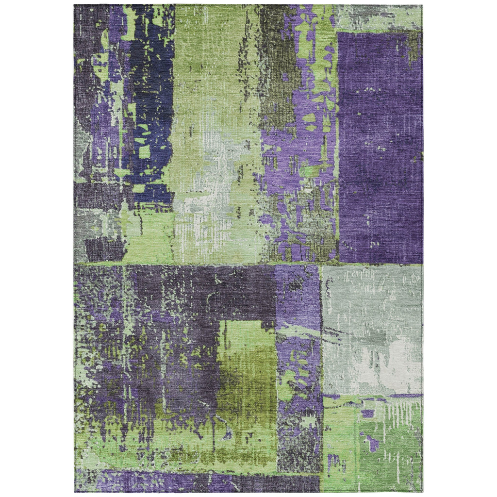 Piper Looms Chantille Abstract ACN1866 Aloe Machine Washable Area Rug main image