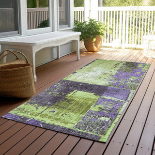 Piper Looms Chantille Abstract ACN1866 Aloe Machine Washable Area Rug Runner Outdoor Lifestyle Image Feature