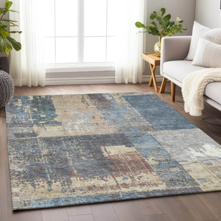 Piper Looms Chantille Abstract ACN1866 Beige Machine Washable Area Rug Lifestyle Image Feature