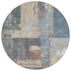 Piper Looms Chantille Abstract ACN1866 Beige Machine Washable Area Rug Round Main Image