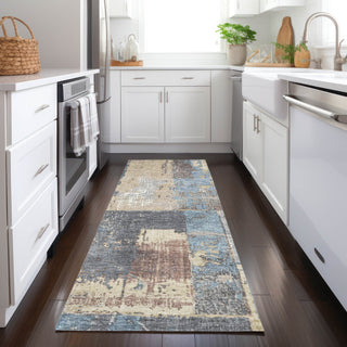 Piper Looms Chantille Abstract ACN1866 Beige Machine Washable Area Rug Runner Lifestyle Image Feature