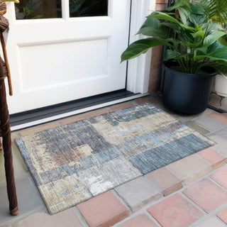 Piper Looms Chantille Abstract ACN1866 Beige Machine Washable Area Rug Scatter Outdoor Lifestyle Image Feature