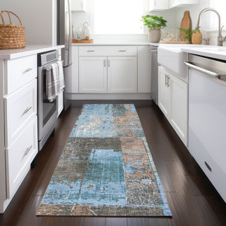 Piper Looms Chantille Abstract ACN1866 Taupe Machine Washable Area Rug Runner Lifestyle Image Feature