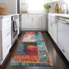Piper Looms Chantille Abstract ACN1866 Teal Machine Washable Area Rug Runner Lifestyle Image Feature