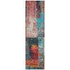 Piper Looms Chantille Abstract ACN1866 Teal Machine Washable Area Rug Runner Main Image