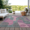 Piper Looms Chantille Abstract ACN1867 Blush Machine Washable Area Rug Outdoor Lifestyle Image Feature