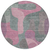 Piper Looms Chantille Abstract ACN1867 Blush Machine Washable Area Rug Round Main Image