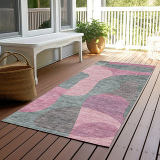 Piper Looms Chantille Abstract ACN1867 Blush Machine Washable Area Rug Runner Outdoor Lifestyle Image Feature
