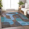 Piper Looms Chantille Abstract ACN1867 Brown Machine Washable Area Rug Lifestyle Image Feature