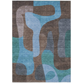 Piper Looms Chantille Abstract ACN1867 Brown Machine Washable Area Rug main image