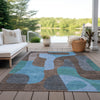 Piper Looms Chantille Abstract ACN1867 Brown Machine Washable Area Rug Outdoor Lifestyle Image Feature
