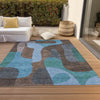 Piper Looms Chantille Abstract ACN1867 Brown Machine Washable Area Rug Outdoor Lifestyle Image Feature