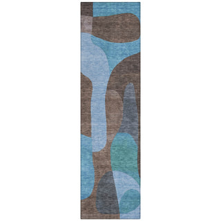 Piper Looms Chantille Abstract ACN1867 Brown Machine Washable Area Rug Runner Main Image