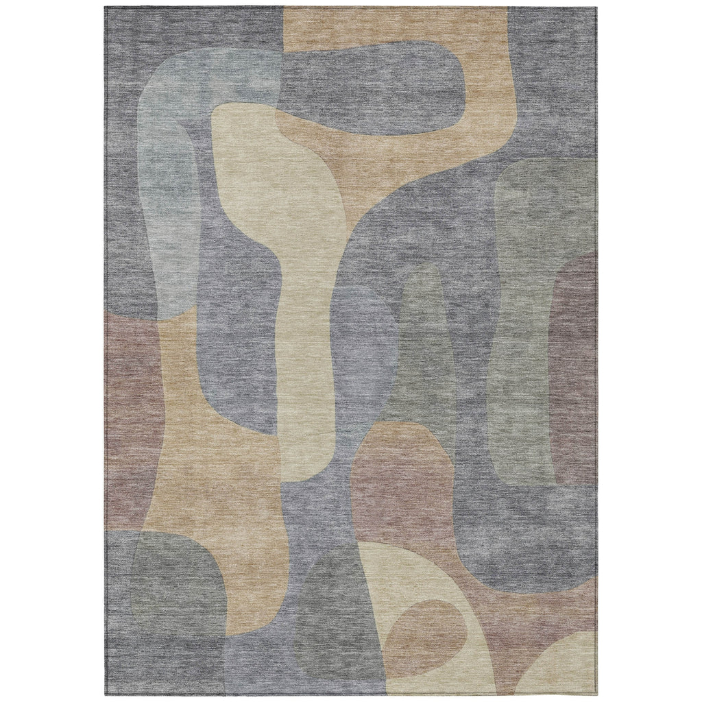 Piper Looms Chantille Abstract ACN1867 Gray Machine Washable Area Rug main image