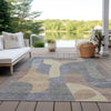 Piper Looms Chantille Abstract ACN1867 Gray Machine Washable Area Rug Outdoor Lifestyle Image Feature
