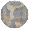 Piper Looms Chantille Abstract ACN1867 Gray Machine Washable Area Rug Round Main Image