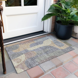 Piper Looms Chantille Abstract ACN1867 Gray Machine Washable Area Rug Scatter Outdoor Lifestyle Image Feature
