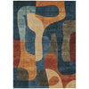 Piper Looms Chantille Abstract ACN1867 Navy Machine Washable Area Rug main image