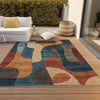 Piper Looms Chantille Abstract ACN1867 Navy Machine Washable Area Rug Outdoor Lifestyle Image Feature