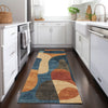 Piper Looms Chantille Abstract ACN1867 Navy Machine Washable Area Rug Runner Lifestyle Image Feature