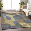 Piper Looms Chantille Abstract ACN1867 Purple Machine Washable Area Rug Lifestyle Image Feature