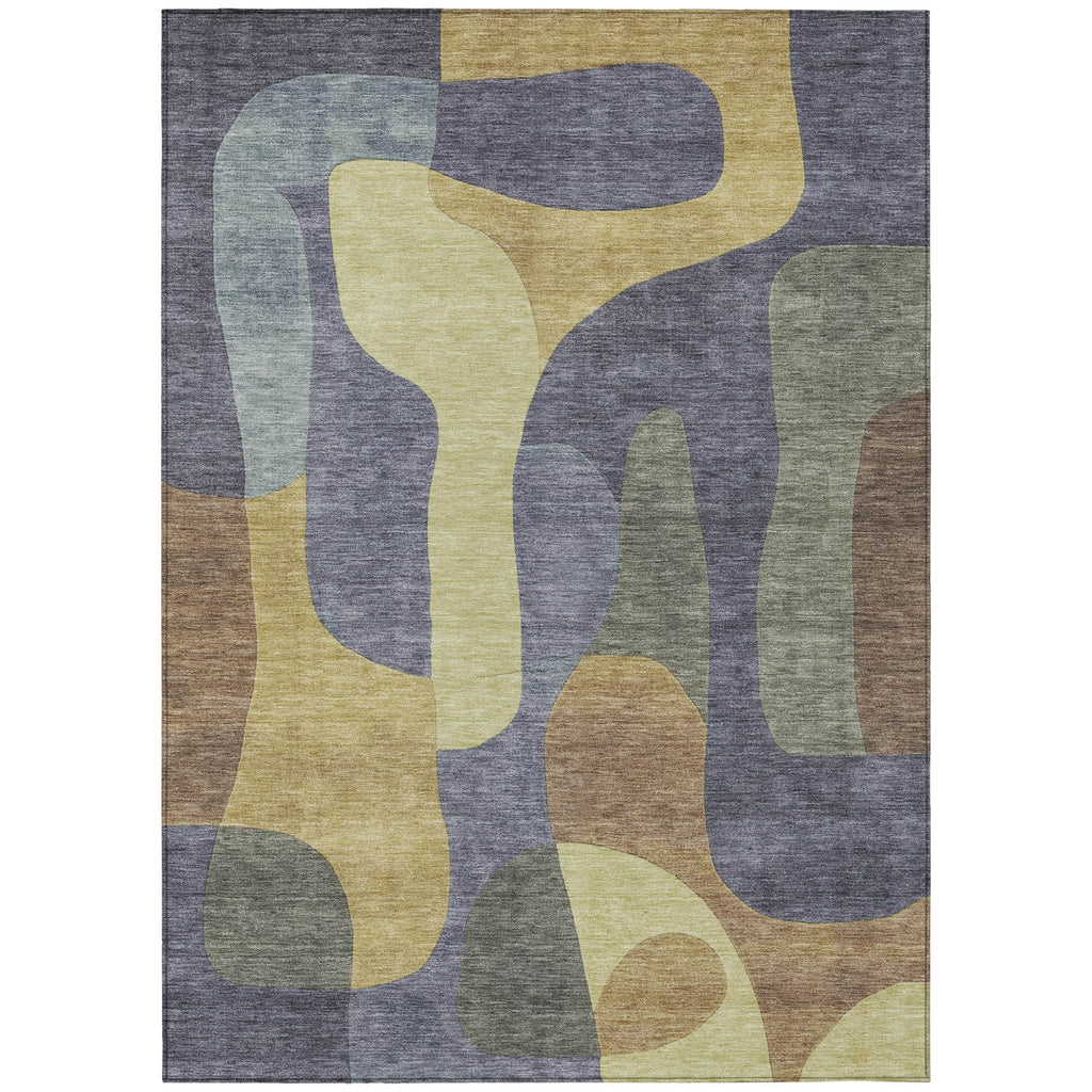 Piper Looms Chantille Abstract ACN1867 Purple Machine Washable Area Rug main image