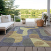 Piper Looms Chantille Abstract ACN1867 Purple Machine Washable Area Rug Outdoor Lifestyle Image Feature