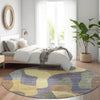 Piper Looms Chantille Abstract ACN1867 Purple Machine Washable Area Rug Round Lifestyle Image Feature