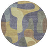 Piper Looms Chantille Abstract ACN1867 Purple Machine Washable Area Rug Round Main Image