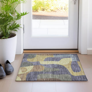 Piper Looms Chantille Abstract ACN1867 Purple Machine Washable Area Rug Scatter Lifestyle Image Feature