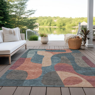 Piper Looms Chantille Abstract ACN1867 Sage Machine Washable Area Rug Outdoor Lifestyle Image Feature