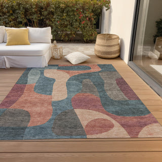 Piper Looms Chantille Abstract ACN1867 Sage Machine Washable Area Rug Outdoor Lifestyle Image Feature
