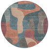 Piper Looms Chantille Abstract ACN1867 Sage Machine Washable Area Rug Round Main Image