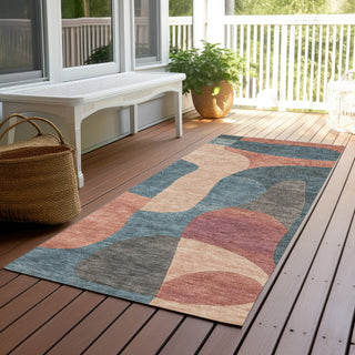 Piper Looms Chantille Abstract ACN1867 Sage Machine Washable Area Rug Runner Outdoor Lifestyle Image Feature