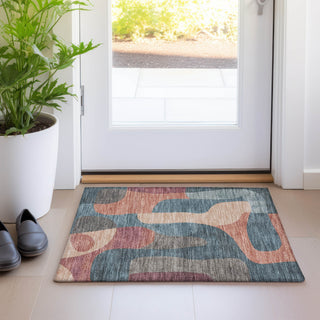 Piper Looms Chantille Abstract ACN1867 Sage Machine Washable Area Rug Scatter Lifestyle Image Feature