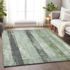 Piper Looms Chantille Stripes ACN1868 Aloe Machine Washable Area Rug Lifestyle Image Feature