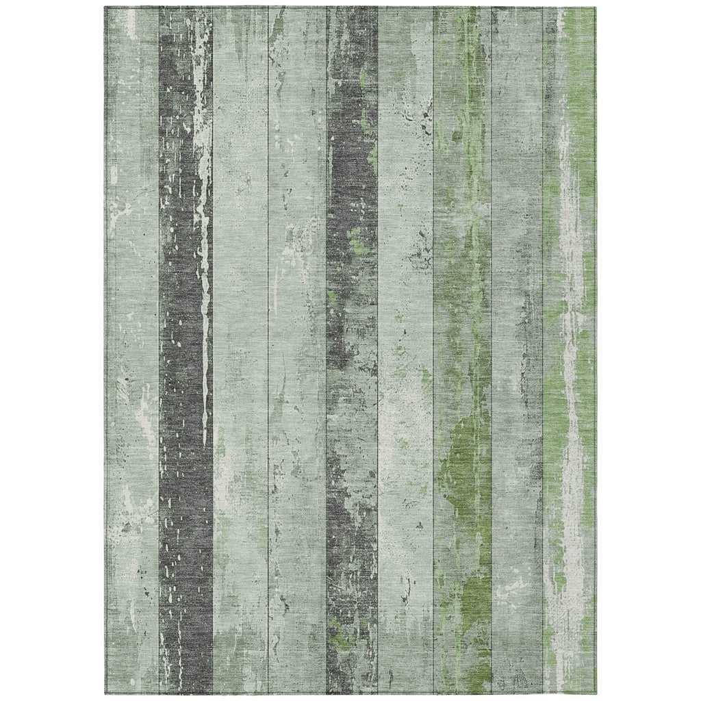 Piper Looms Chantille Stripes ACN1868 Aloe Machine Washable Area Rug main image