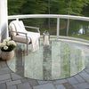 Piper Looms Chantille Stripes ACN1868 Aloe Machine Washable Area Rug Round Outdoor Lifestyle Image Feature