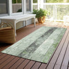 Piper Looms Chantille Stripes ACN1868 Aloe Machine Washable Area Rug Runner Outdoor Lifestyle Image Feature