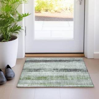 Piper Looms Chantille Stripes ACN1868 Aloe Machine Washable Area Rug Scatter Lifestyle Image Feature